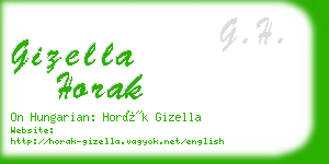 gizella horak business card